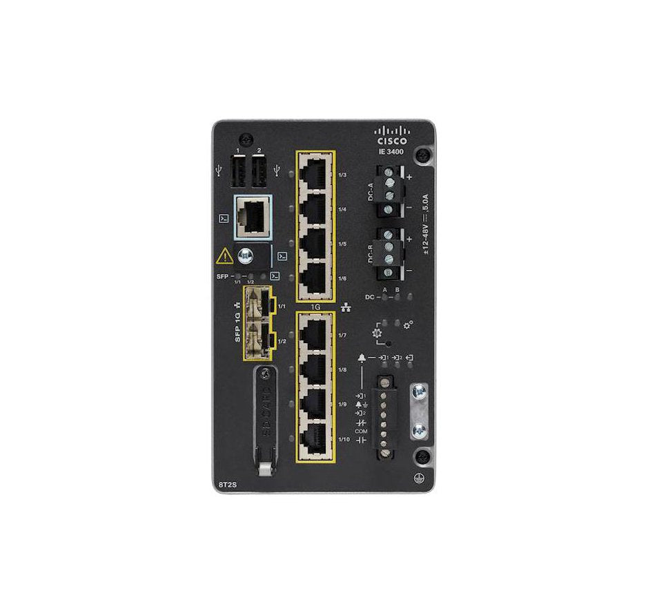 Cisco Network Switch - IE-3400-8T2S-A