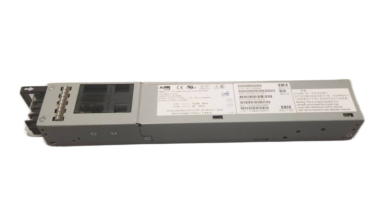 Juniper 650-Watts Power Supply - JPSU-650W-DC-AFI
