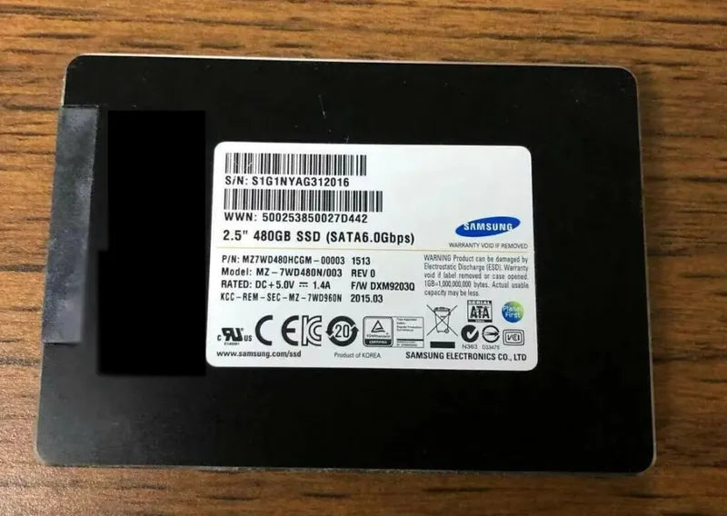 Samsung Solid State Drive - MZ7WD480HCGM