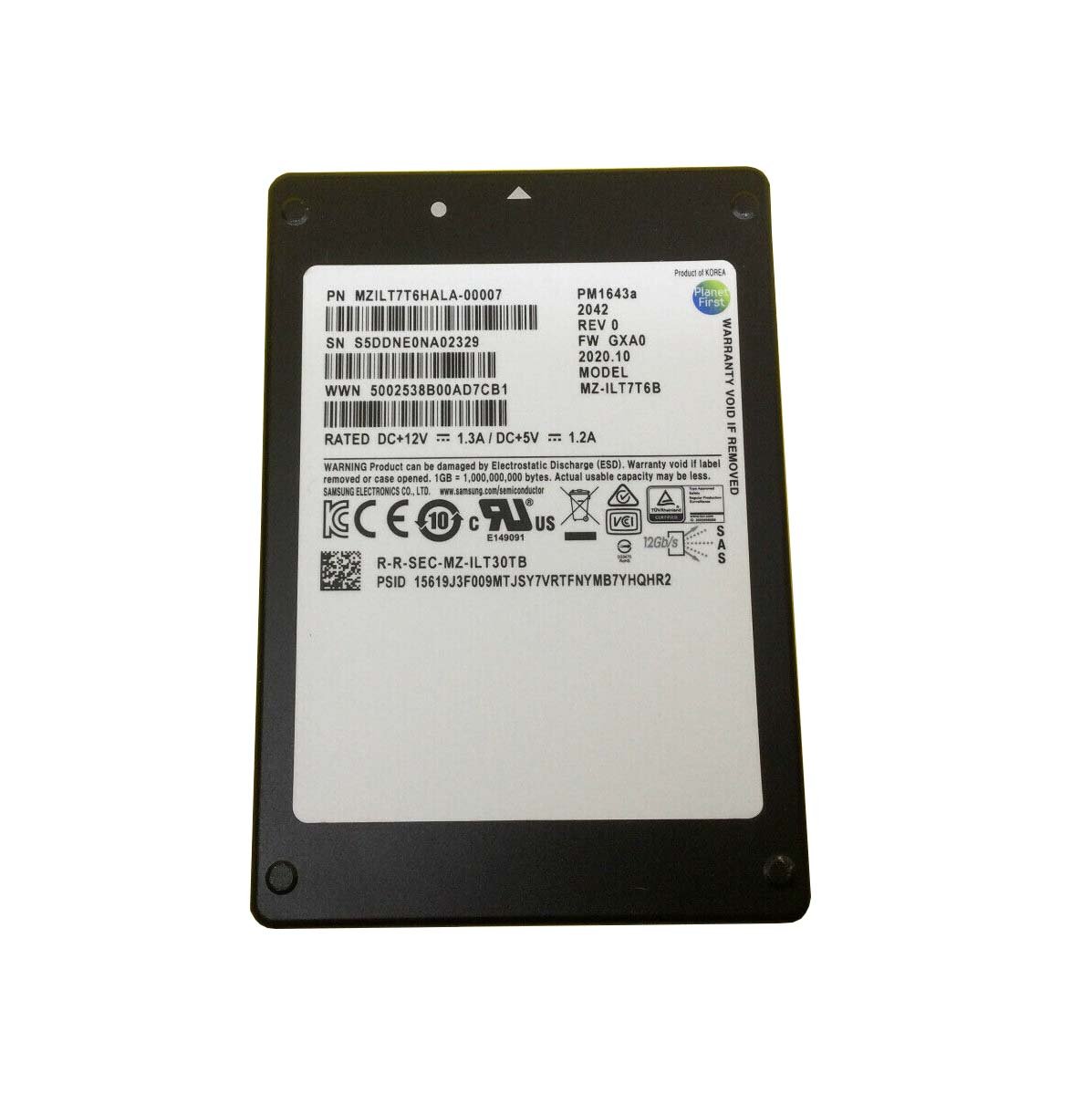 Samsung PM1643a 7.68TB Solid State Drive (SSD) - MZILT7T6HALA