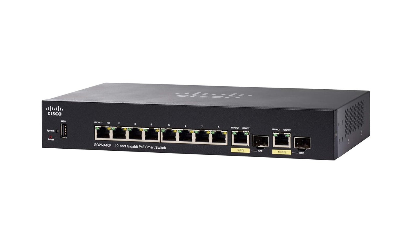 Cisco Network Switch - SG250-10P