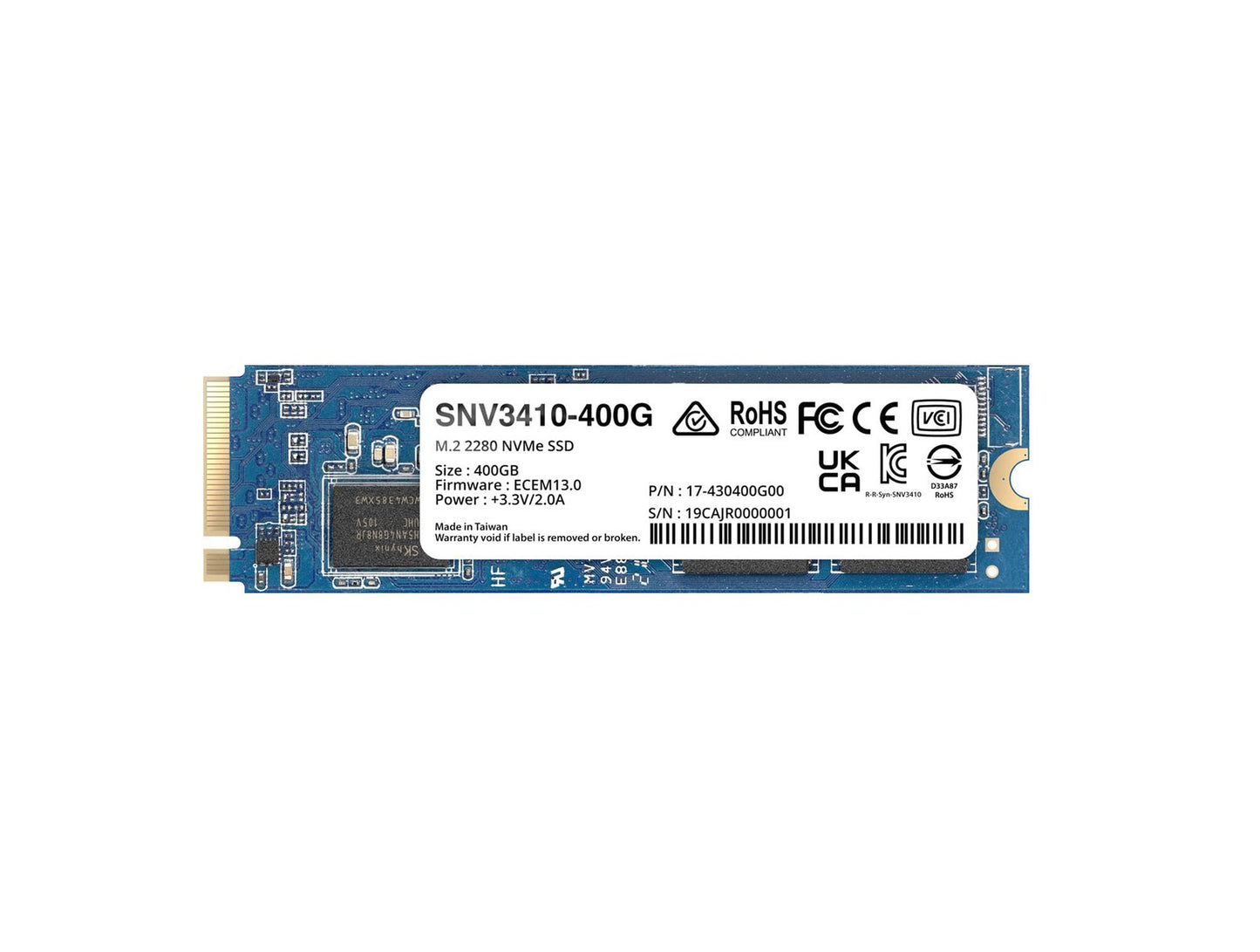 Synology 400GB Solid State Drive (SSD) - SNV3410-400G
