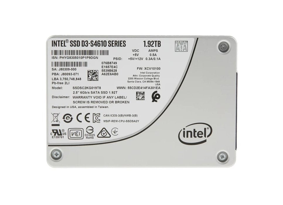 Intel D3 S4610 1.92TB SATA 6Gb/s 3D NAND T - SSDSC2KG019T801