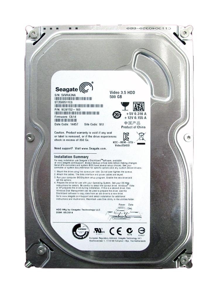 Seagate Video HDD 500GB Server Hard Drive - ST3500511CS