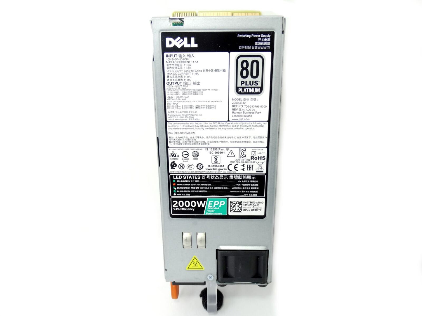 Dell 2000-Watts Power Supply - T8MTC