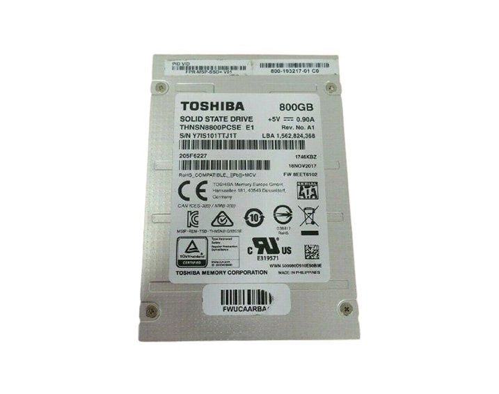 Toshiba 800GB Solid State Drive (SSD) - THNSN8800PCSE