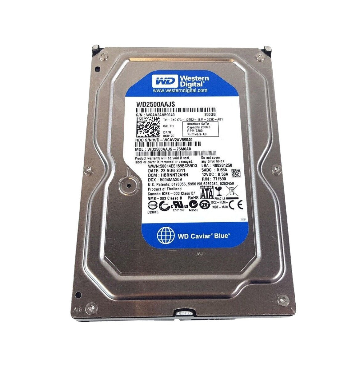 Western Digital Caviar Blue 250GB SATA 3Gb/s 72 - WD2500AAJS