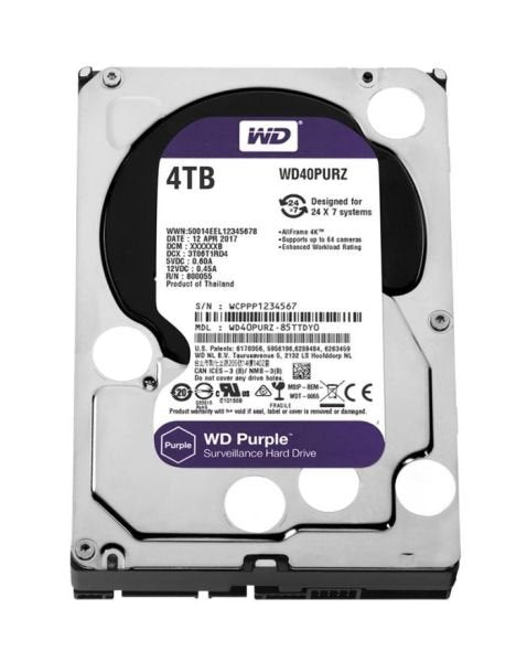Western Digital 4TB Laptop Hard Drive - WD40PURZ-85TTDY0