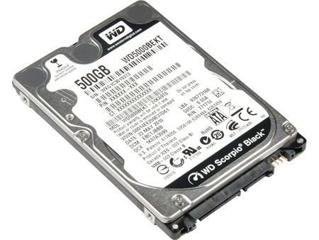 Western Digital 500GB Laptop Hard Drive - WD5000BEKT