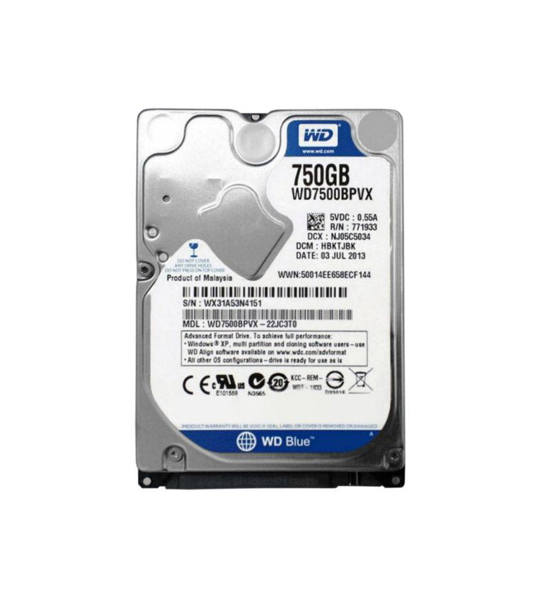 Western Digital Blue 750GB SATA 6Gb/s 5400RPM 8 - WD7500BPVX