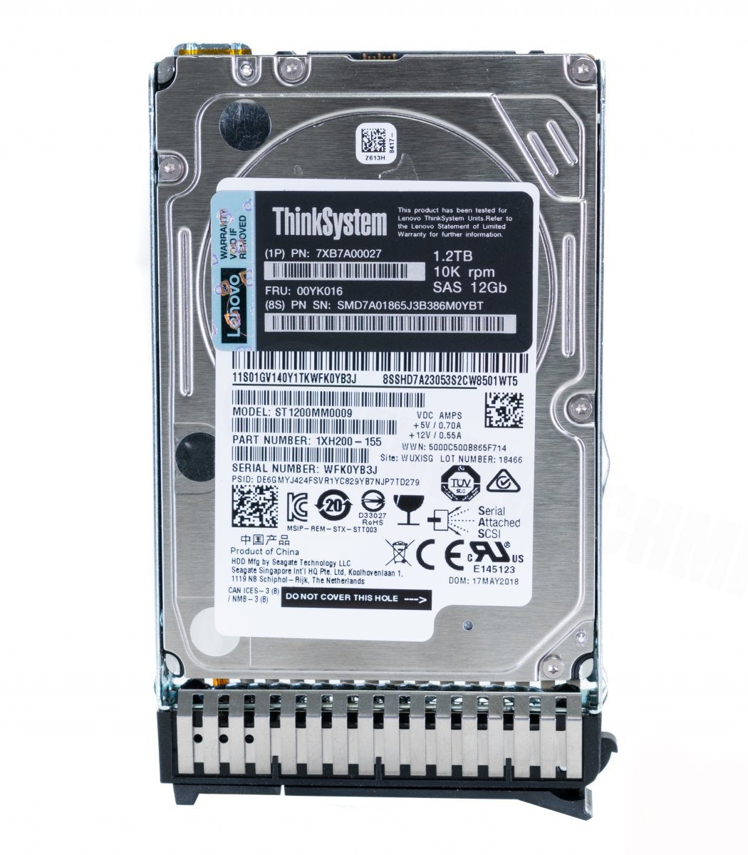 Lenovo 1.2TB SAS 12Gb/s Hot Swap 10000RPM (512n) 2 - 00YK016