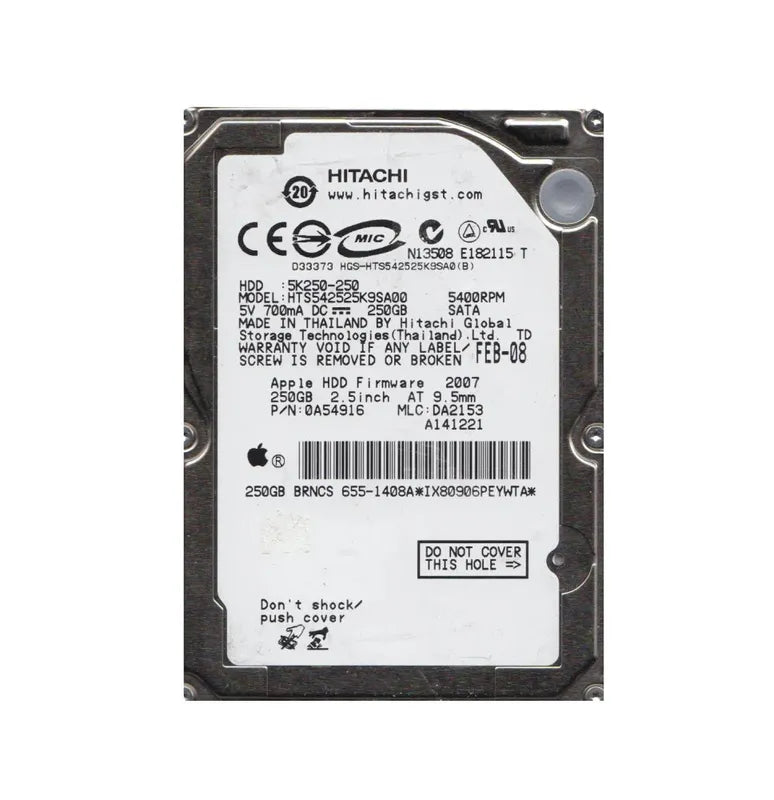 Hitachi Laptop Hard Drive - 0A54916