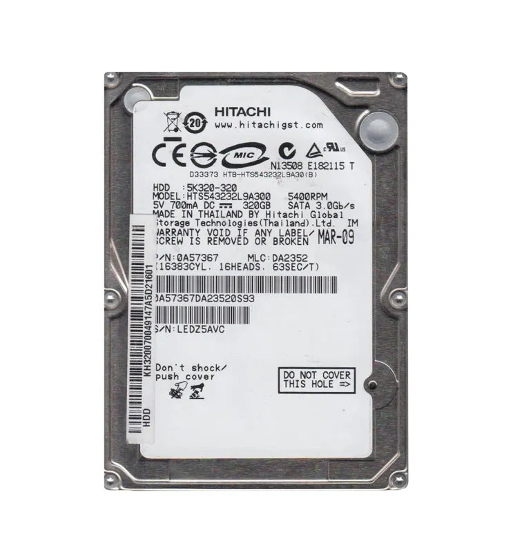Hitachi Laptop Hard Drive - 0A57367