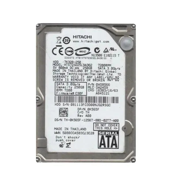 Hitachi Laptop Hard Drive - 0A58566