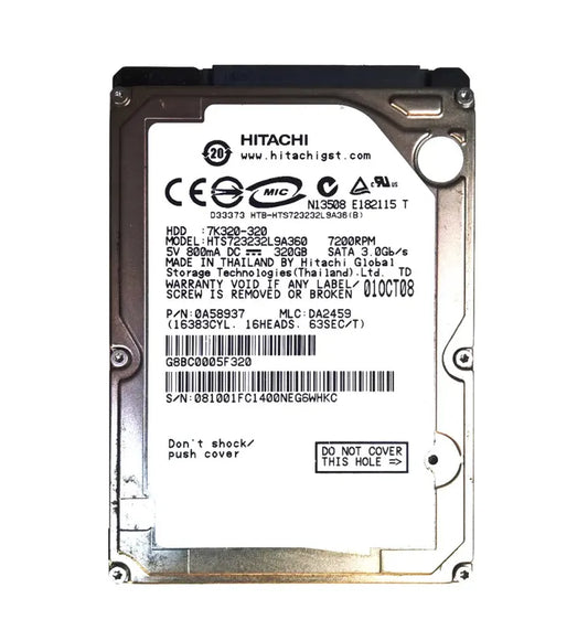 Hitachi Laptop Hard Drive - 0A58937
