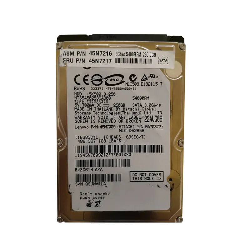 Hitachi Laptop Hard Drive - 0A70372