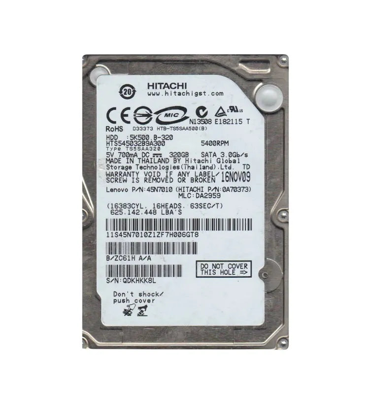 Hitachi Laptop Hard Drive - 0A70373