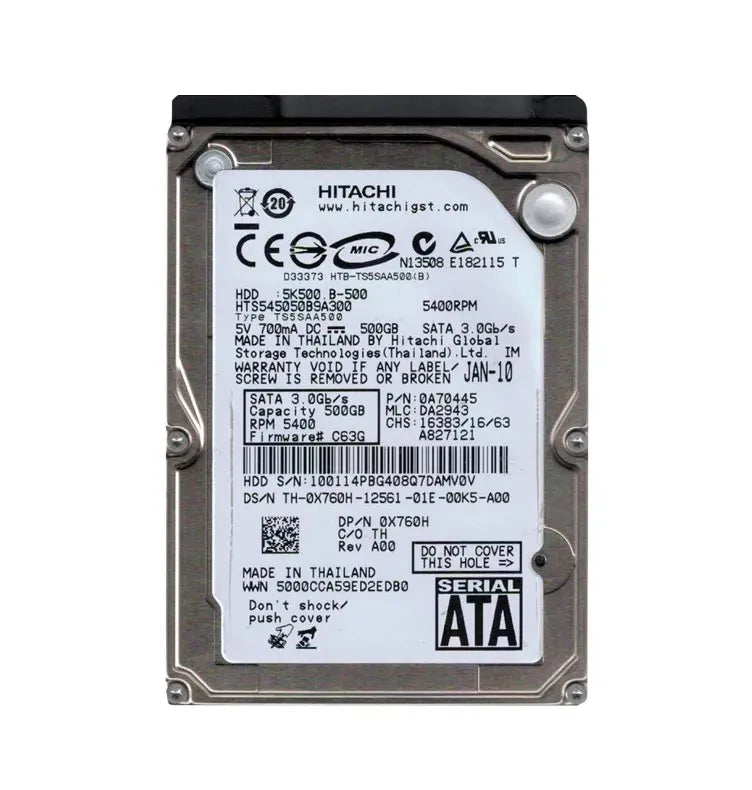 Hitachi Laptop Hard Drive - 0A70445