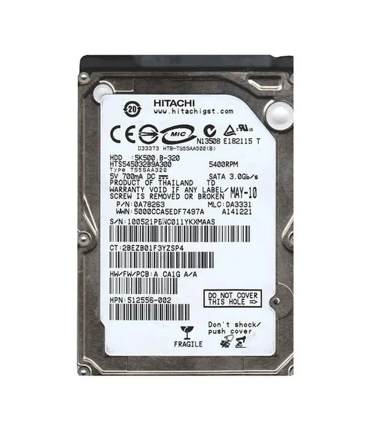 Hitachi Laptop Hard Drive - 0A78263