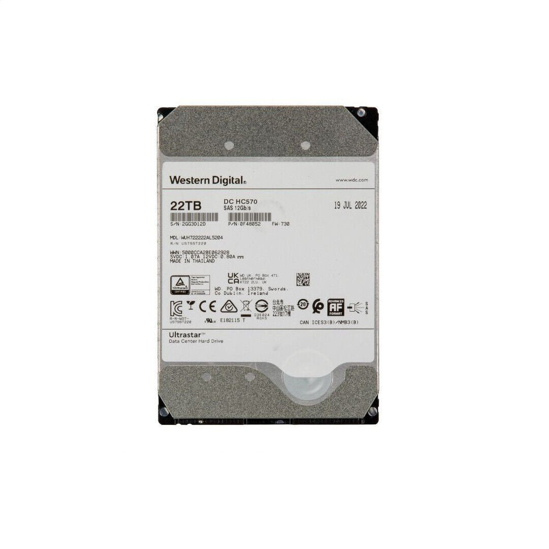 WD HGST Ultrastar DC HC570 22TB SAS 12Gb/s 7200RPM - 0F48052