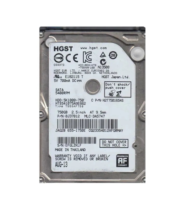 HGST Laptop Hard Drive - 0J37012