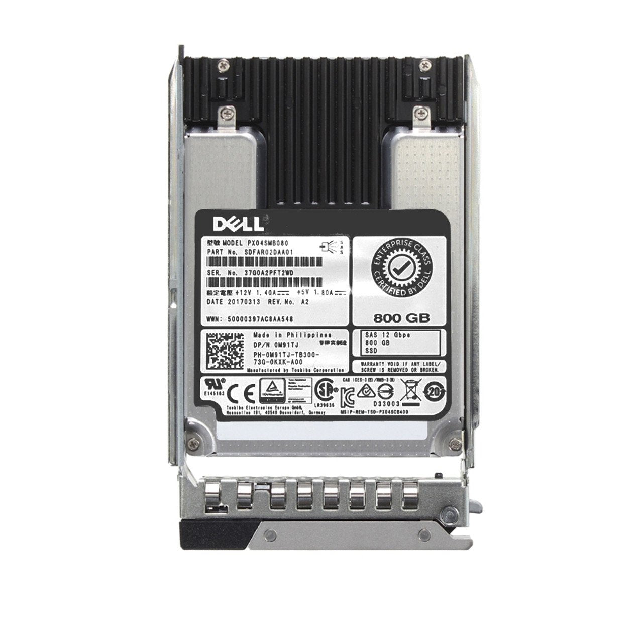 Dell 800GB Solid State Drive (SSD) - 0M91TJ