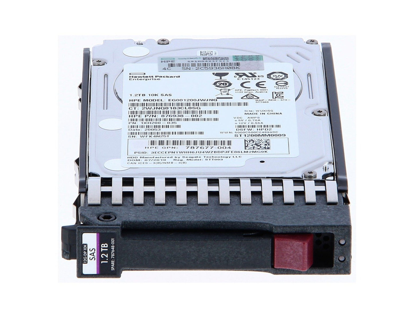 HPE 1.2TB SAS 12Gb/s Hot Swap 10000RPM 2.5-inch - 787648-001