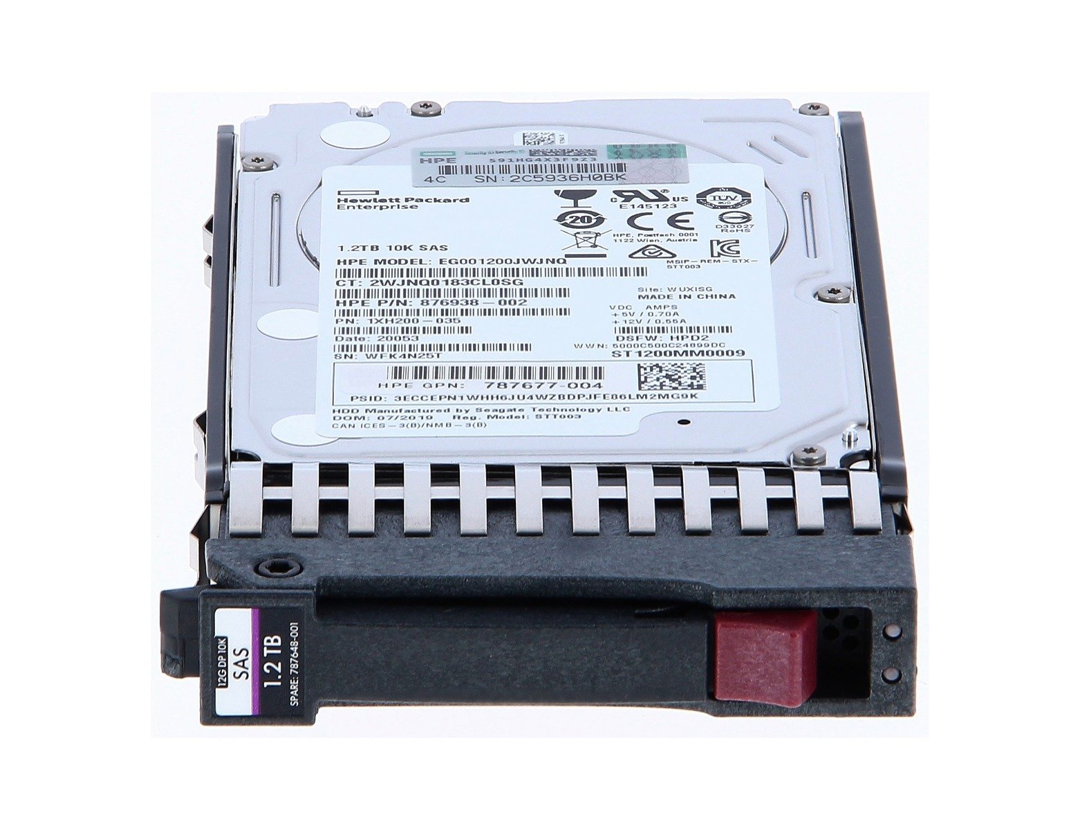 HPE 1.2TB SAS 12Gb/s Hot Swap 10000RPM 2.5-inch - 787648-001