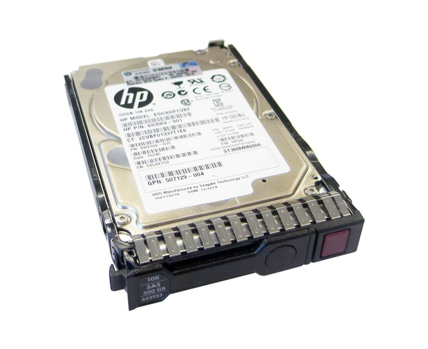 HPE 300GB SAS 6Gb/s Hot Swap 10000RPM (512n) 2 - EG0300FCVBF