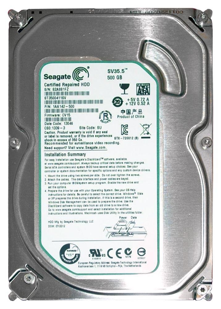 Seagate SV35.5 500GB Desktop Hard Drive - 1AA142-500