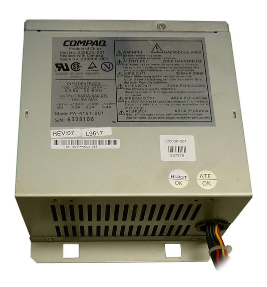 HP 145-Watts Power Supply - 228608-001