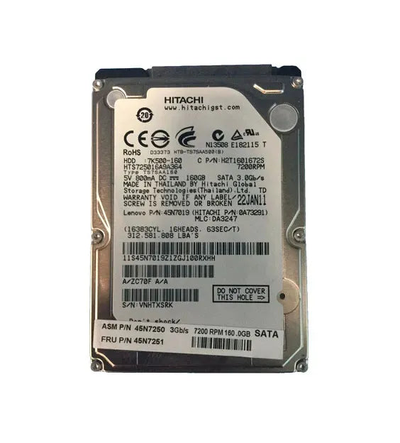 Lenovo Laptop Hard Drive - 45N7251