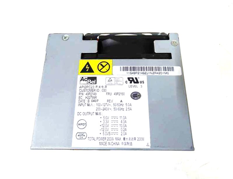 Lenovo 200-Watts Power Supply - 49P2149