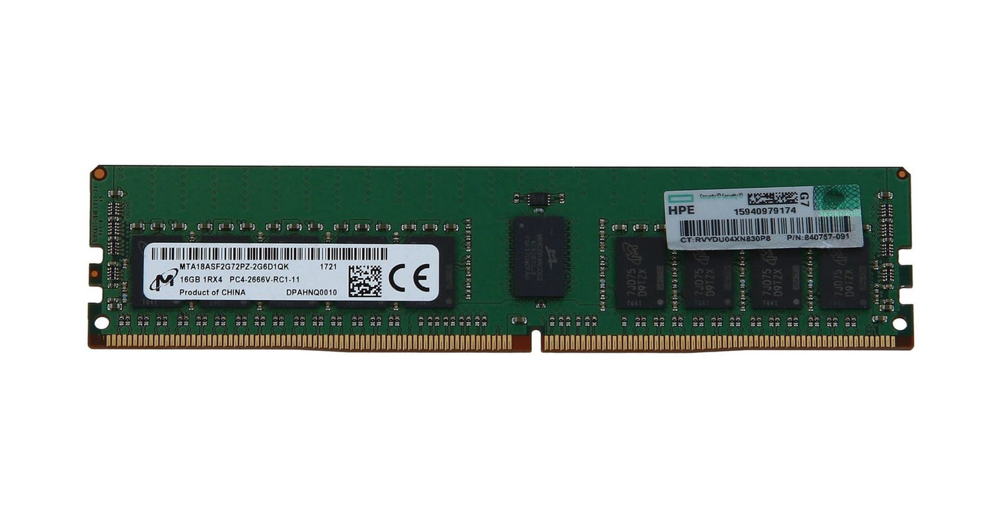 HP 16GB 2666MHz DDR4 PC4-21300 ECC Registered C - 840757-091
