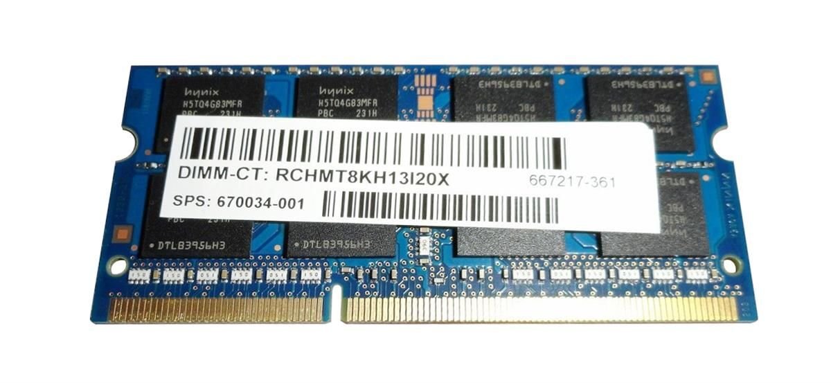 HP 8GB Laptop Memory Module - 670034-001