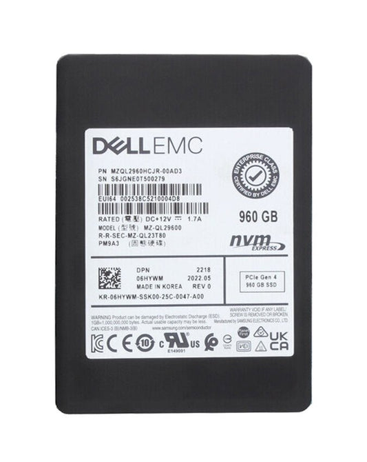 Samsung 960GB PCI Express Solid State Drive (SSD) - MZQL2960HCJR-00AD3