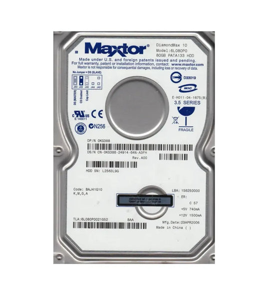 Maxtor Desktop Hard Drive - 6L080P0