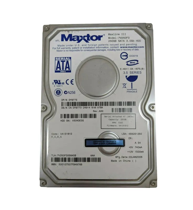 Maxtor Desktop Hard Drive - 7V250F0