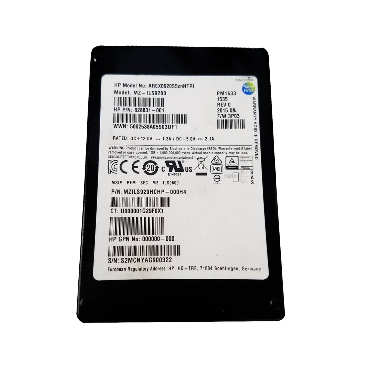 HP Solid State Drive - 828831-001