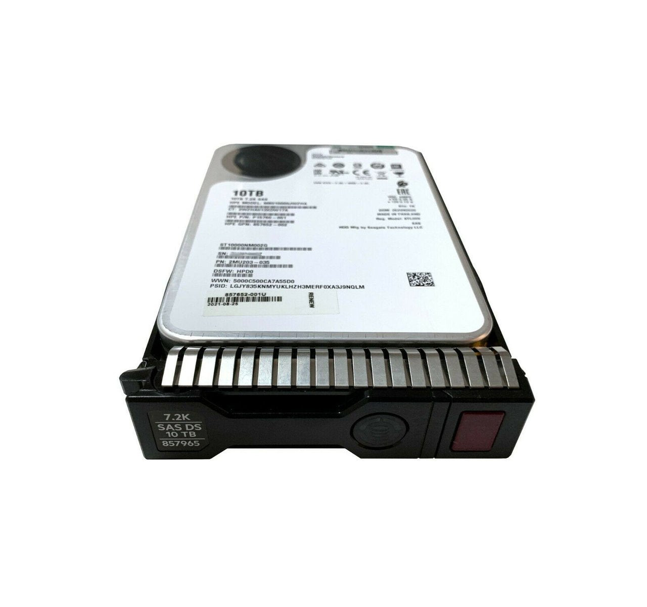HPE 10TB SAS 12Gb/s Hot Swap Midline Digitally - 857644-B21