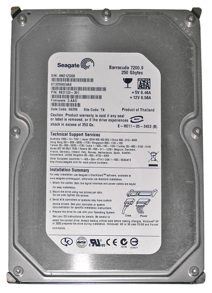 Seagate 250GB Desktop Hard Drive - 9BD133-301