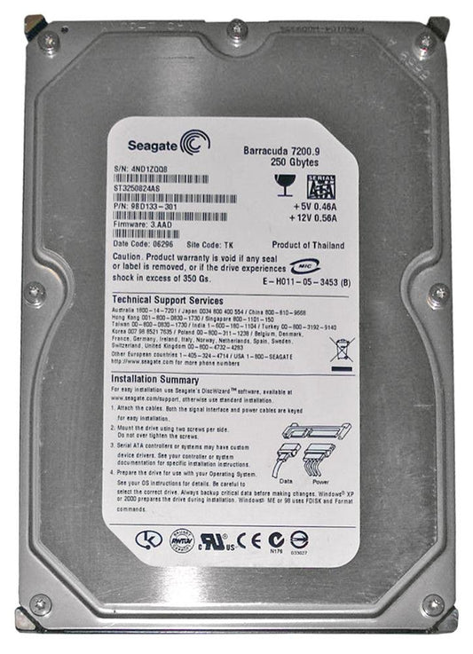 Seagate 250GB Desktop Hard Drive - 9BD133-301