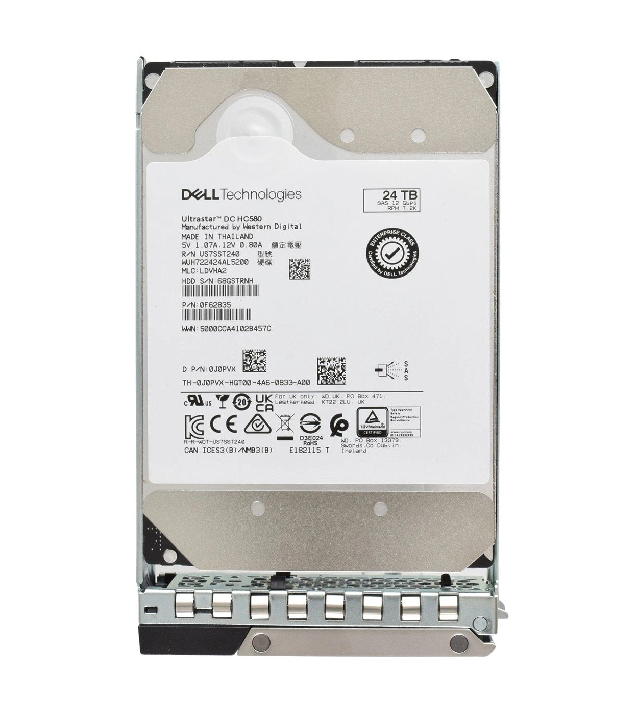 Dell EMC 24TB SAS 12Gb/s 3.5-inch Internal Hard Drive - J0PVX