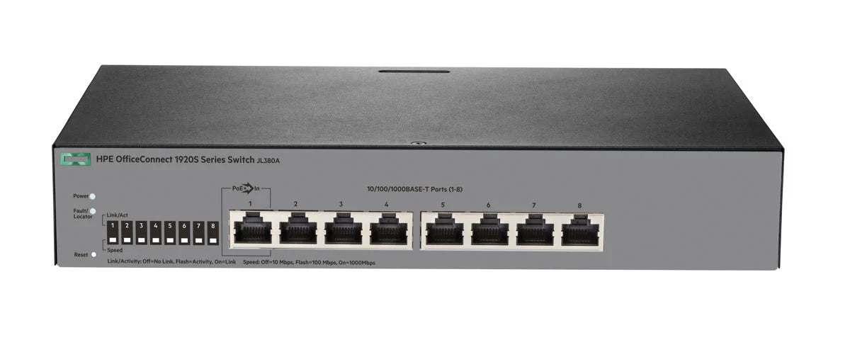 HPE OfficeConnect 1920S 8G Managed L3 Switch - JL380-61001 {{Product vendor}}
