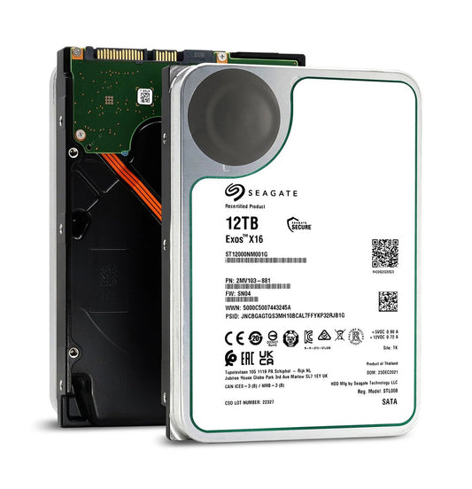 Seagate Exos X16 12TB SATA 6Gb/s 3.5-inch Hard Drive - 2MV103-881