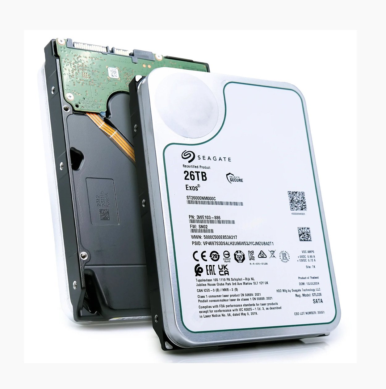 Seagate Exos 26TB SATA 6Gb/s 3.5-inch Hard Drive - ST26000NM000C