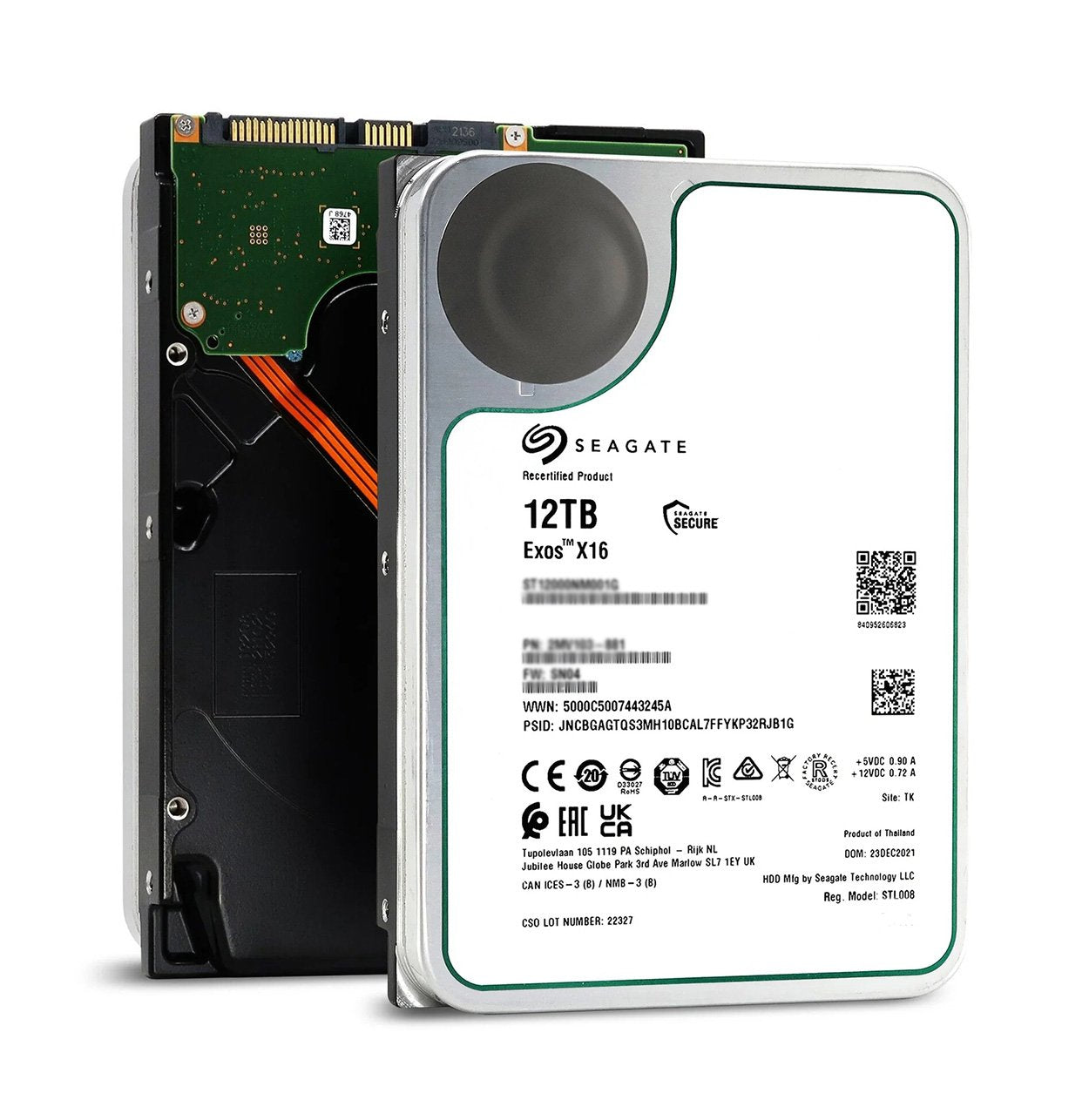 Seagate Exos X16 12TB SATA 6Gb/s 3.5-inch Hard Drive - ST12000NM003G