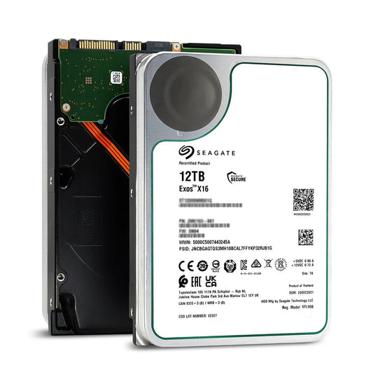 Seagate Exos X16 12TB SAS 12Gb/s 3.5-inch Hard Drive - ST12000NM008G