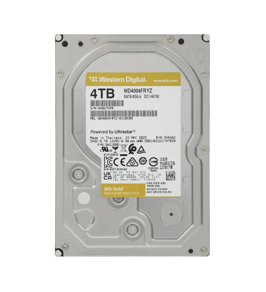 Western Digital Gold 4TB SATA 6Gb/s Internal Hard Drive - WD4004FRYZ