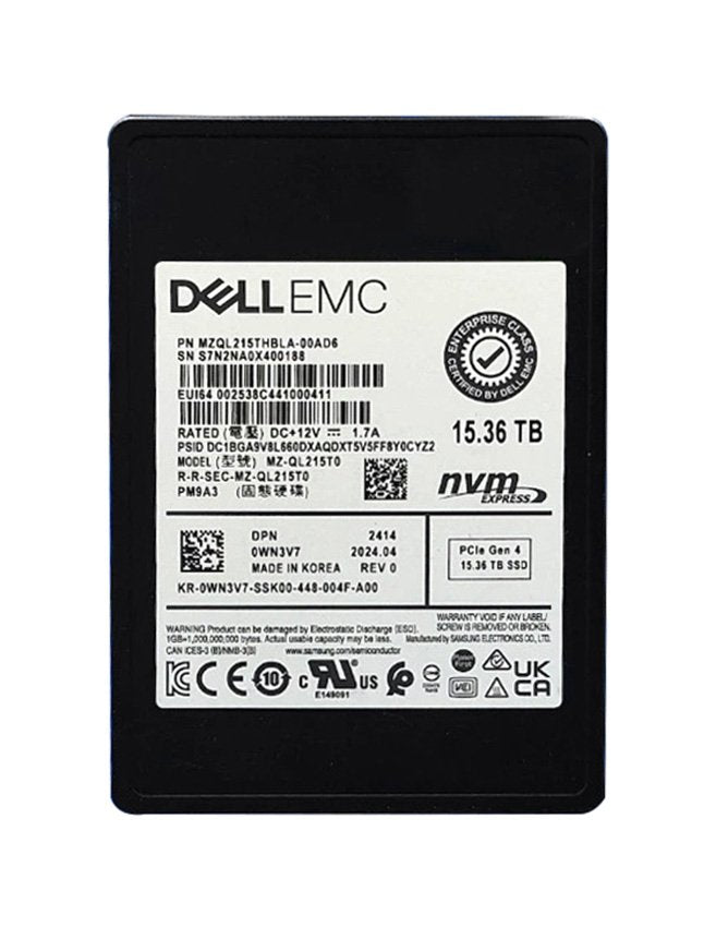 Dell EMC 15.36TB PCI Express Solid State Drive (SSD) - WN3V7